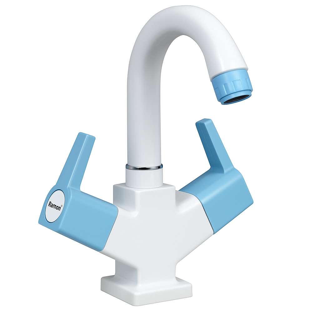 Ramoni Premium PTMT Basin Mixer 20mm Square